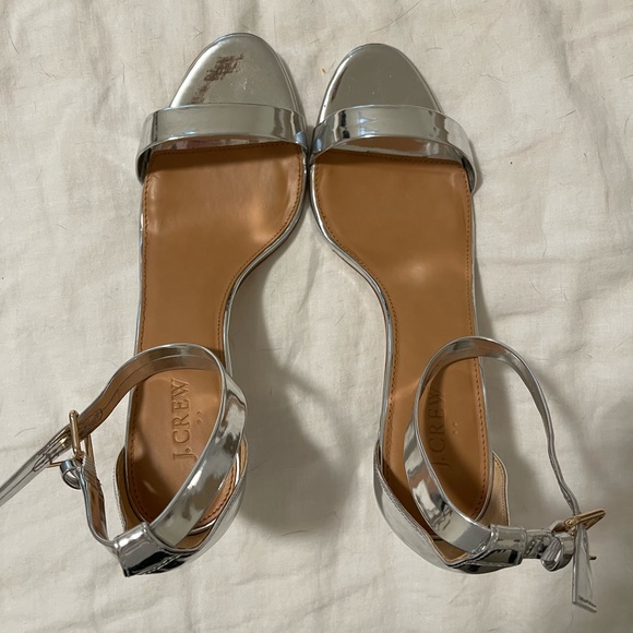 🩶 J. Crew silver metallic high-heel sandals size 11 🩶 - Picture 6 of 9